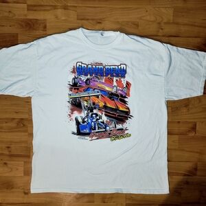 Racing Grand Bend Motorplex Ontario Promo Graphic Tee with Cool Print, 2XL